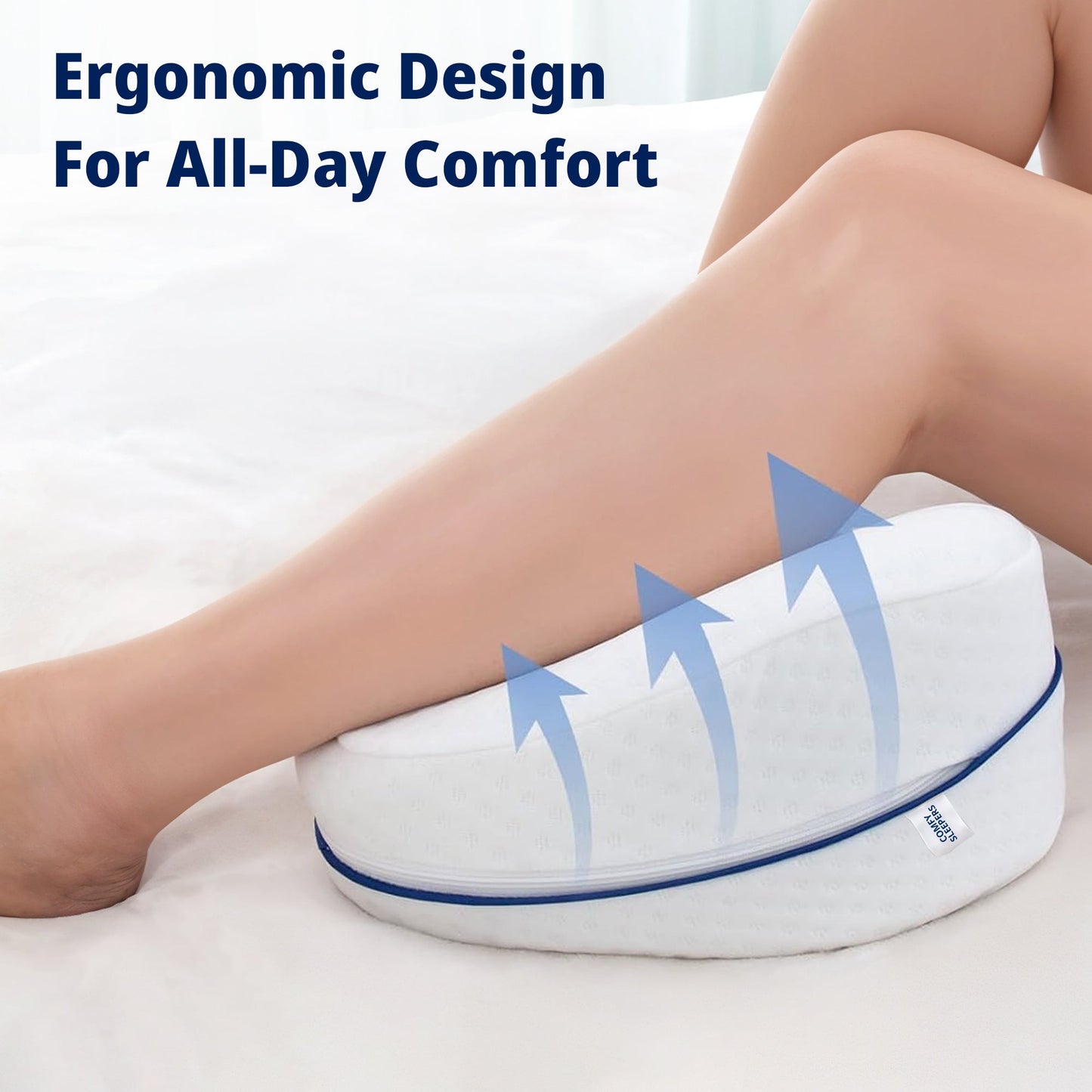 Memory Foam Leg & Knee Support Pillow for Sciatica, Back, Hip, and Joint Comfort