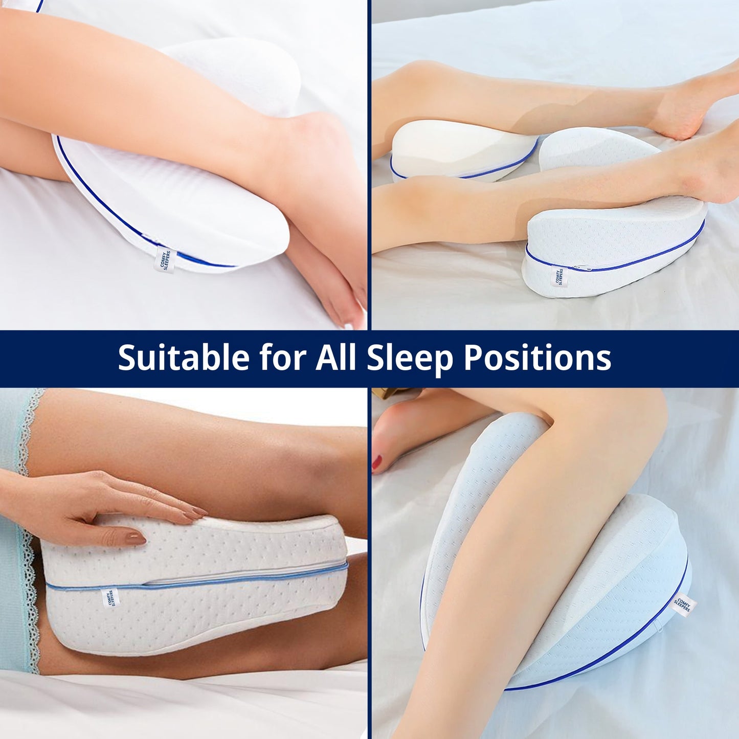 Memory Foam Leg & Knee Support Pillow for Sciatica, Back, Hip, and Joint Comfort