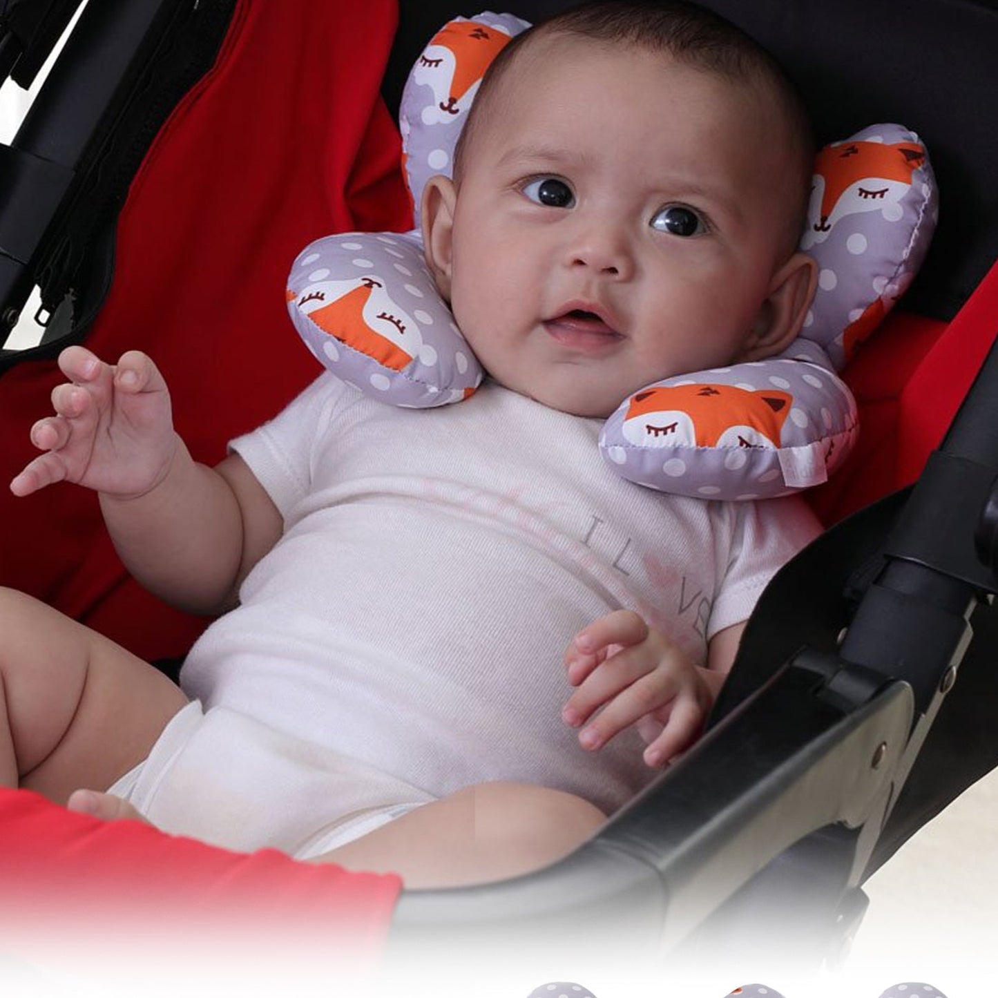 Unisex Baby Support Pillow for Head & Neck Alignment - Cotton, 0-15 Months, Multiple Styles