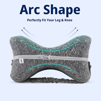 Memory Foam Leg & Knee Support Pillow for Sciatica, Back, Hip, and Joint Comfort