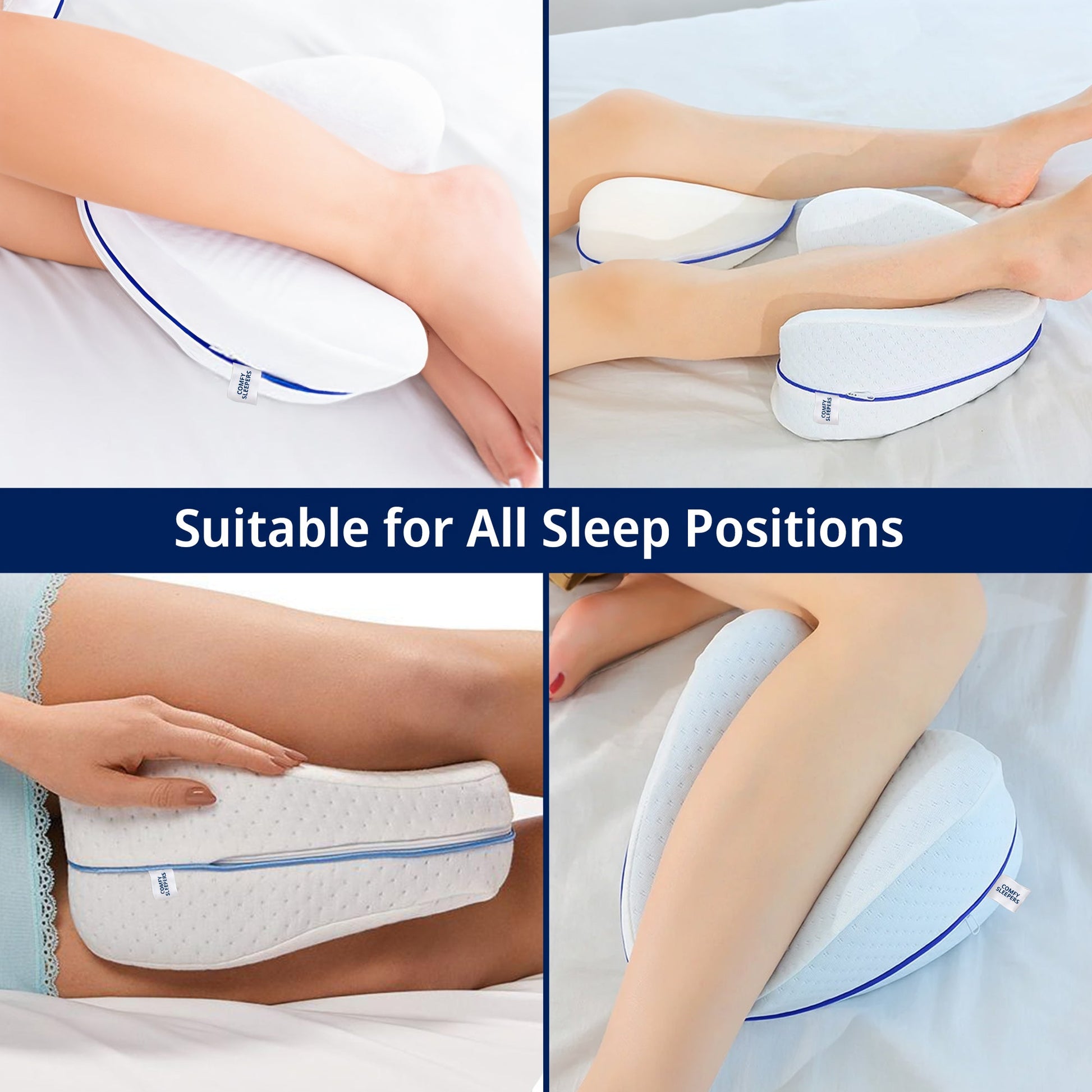 Memory Foam Leg & Knee Support Pillow for Sciatica, Back, Hip, and Joint Comfort